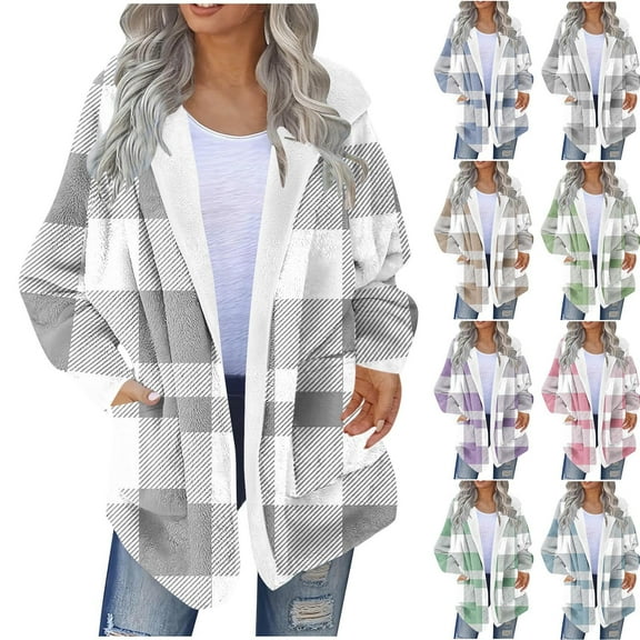 Bixock Outerwear for Women Fall and Winter Fashion Print Fleece Pullover Hoodie Long Sleeze Top