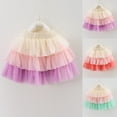 thumbnail image 1 of Abtuhar Girls Skirts,Girls'Summer New Half Skirt Mesh Puffy Skirt Embroidery Mesh Solid Princess Bow Skirt, 1 of 4