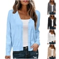 thumbnail image 1 of Bixock Women Clothes Outerwear Fall and Winter Fashion Casual Long Sleeve V Neck Button Top Jacket, 1 of 4