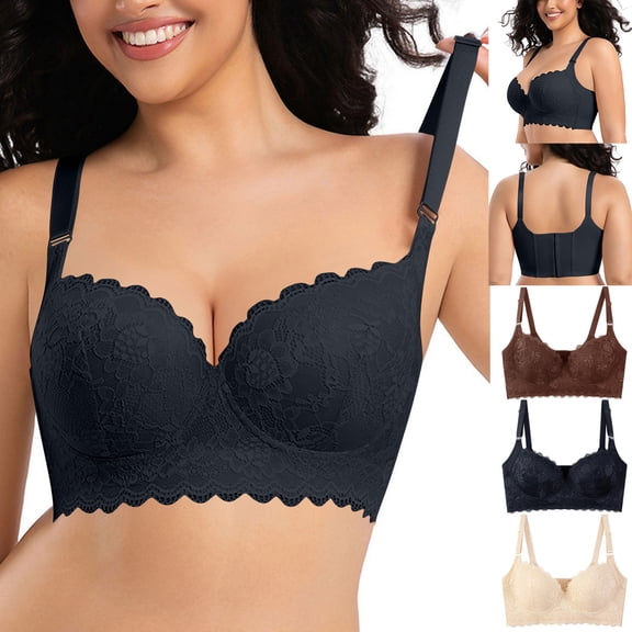 Abtuhar Women D Cup Lace Seamless Support Side Coverage Full Cup Underwire Bras