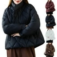 thumbnail image 1 of Bixock Women Outerwear Fall and Winter Casual Solid Color Long Sleeve Hooded Quilted Jacket, 1 of 5