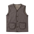 thumbnail image 1 of Bixock Women Outerwear Fall and Winter Fashion Sleeveless Round Neck Solid Color Pocket Casual Jacket, 1 of 5