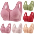 thumbnail image 1 of Abtuhar Women Plus Size Everyday Bras Wireless Front Hook Tank Style Adjustment‑Style Gathered Breathable for Daily Casual Outfit Size 42, 1 of 4