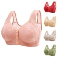 thumbnail image 1 of Abtuhar Women Plus Size Everyday Bras Wireless Front Hook Seamless for Large Cup Daily Activity Scenario Size XXXXL, 1 of 3