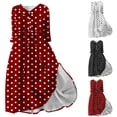 thumbnail image 1 of Abtuhar Women Summer Dresses 2025,Casual Dresses for Women,Women's Summer Printed Fashion Leisure ShortShort Sleeve Turndown Collar Dress, 1 of 4