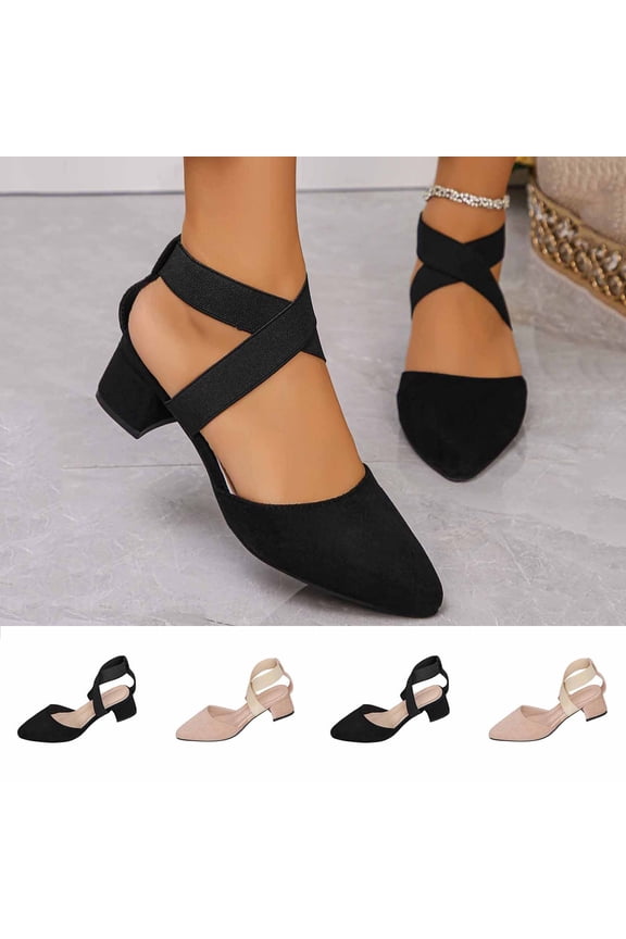 Womens Flats Shoes Solid Color Toe Open Toe Elastic