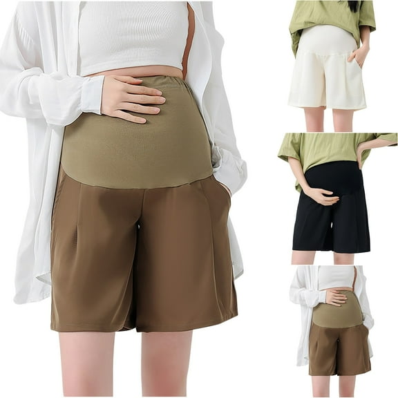 Abtuhar Shorts for Women,Women Summer Fashionable Thin Style Can Be Worn Outside With Large-sized Pregnant Pants