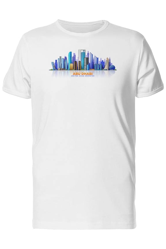 Abu Dhabi Arab Emirates Skyline T-Shirt Men -Image by Shutterstock, Male Medium