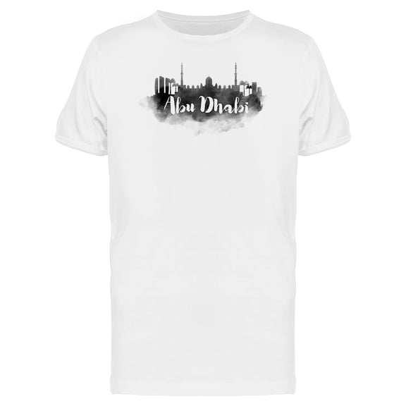 Abu Dhabi City Skyline Landmark T-Shirt Men -Image by Shutterstock, Male Small
