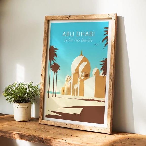 Abu Dhabi Poster Uae Wall Art The Perfect Gift And A Lasting Travel Memory Print