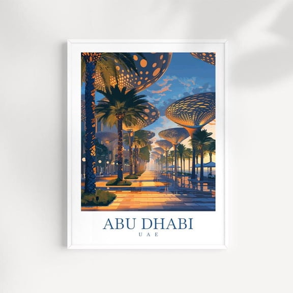 Abu Dhabi UAE Wall Art Print City Travel Decor Unframed Paper Print