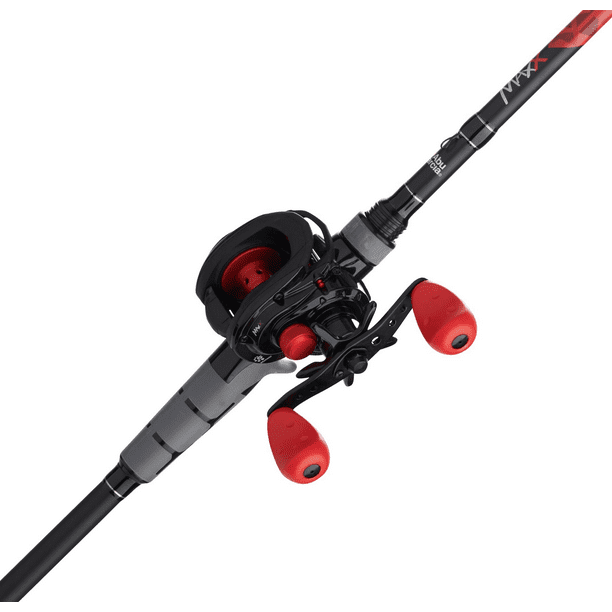 abu garcia black max 6 6 EZ Cast 6' Baitcast Fishing Rod and Reel Combo, 2-Piece Rod, Graphite Composite Rod Blank Construction, Comfortable and Durable EVA Handles : Sports & Outdoors the Max X features a hyrbid V Baitcast Combo Abu Garcia Black