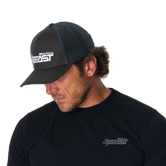 Abu Garcia Beast Beast Reflective Logo Trucker Hat, Charcoal