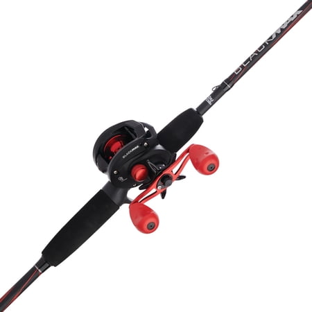 Abu Garcia Black Max Baitcast Fishing Combo, 6'6" Medium Rod, Right/Left Handed Reel