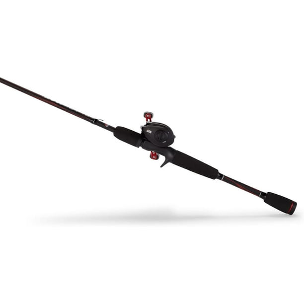 abu garcia black max low profile baitcast reel combo Fishing Combo, 6'6 inch Medium Rod, Right/Left Handed MagTrax braking system Fishing Reel Black Max Baitcaster
