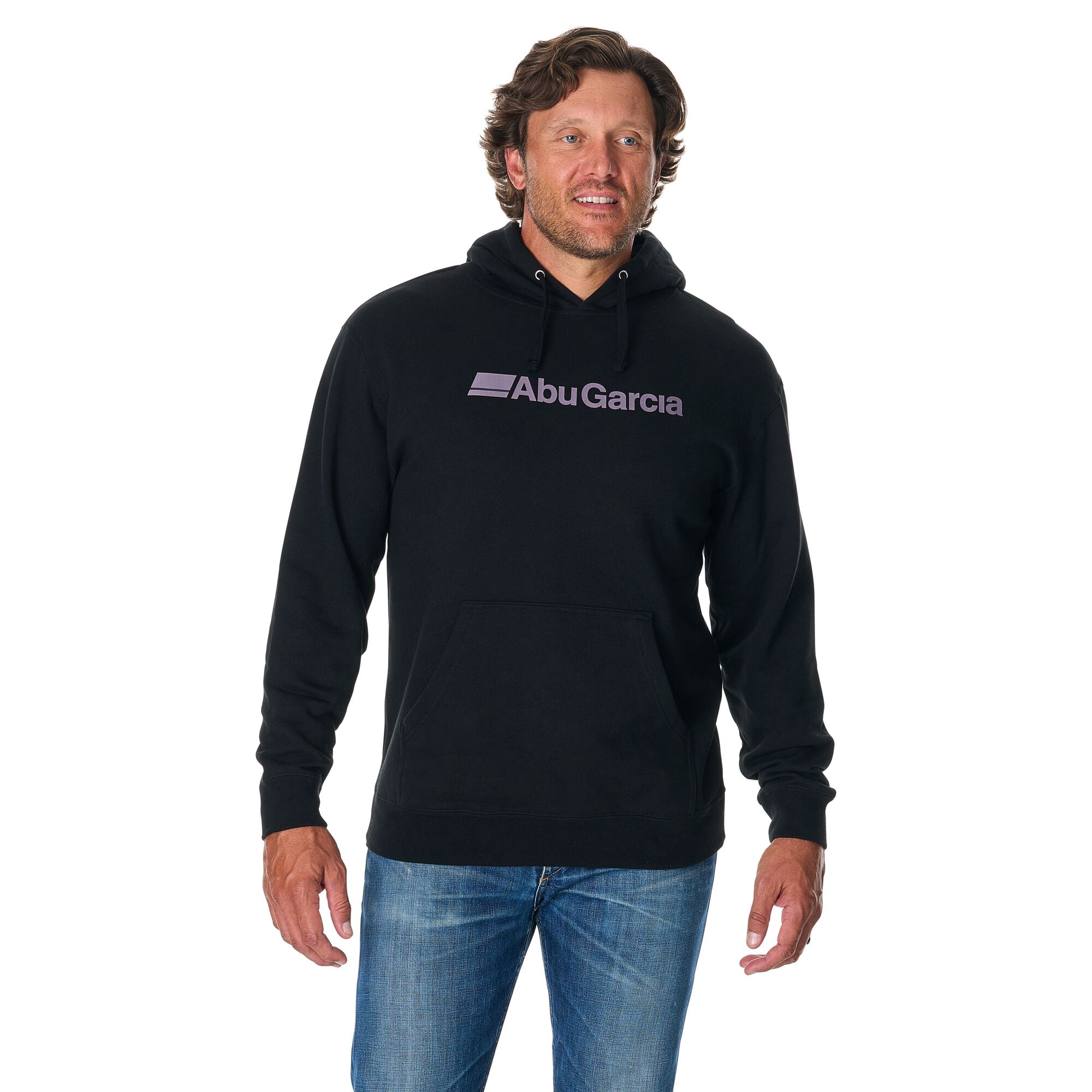 Abu Garcia Front Logo Fleece Pullover Hoodie, Black, Size XXL