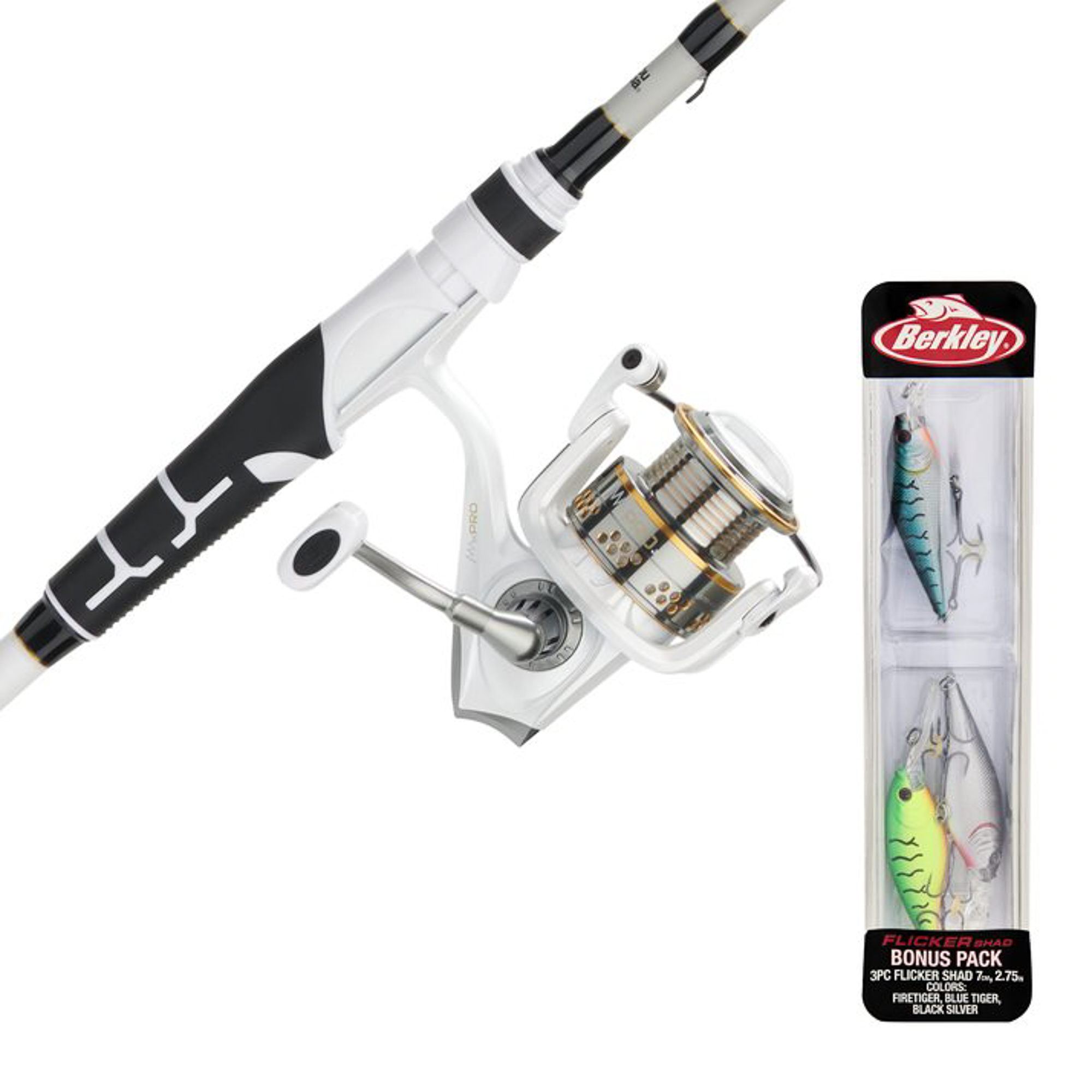 Abu Garcia Max Pro Spinning Rod and Reel Combo with Berkley Flicker Shad Bait Kit - image 1 of 6