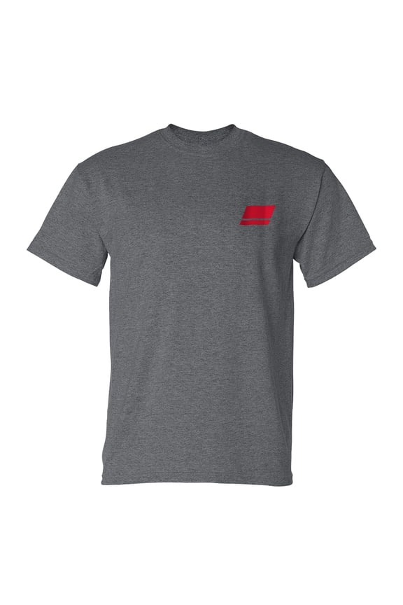 Overlay Short Sleeve T-Shirt, Heather Grey, Size XL