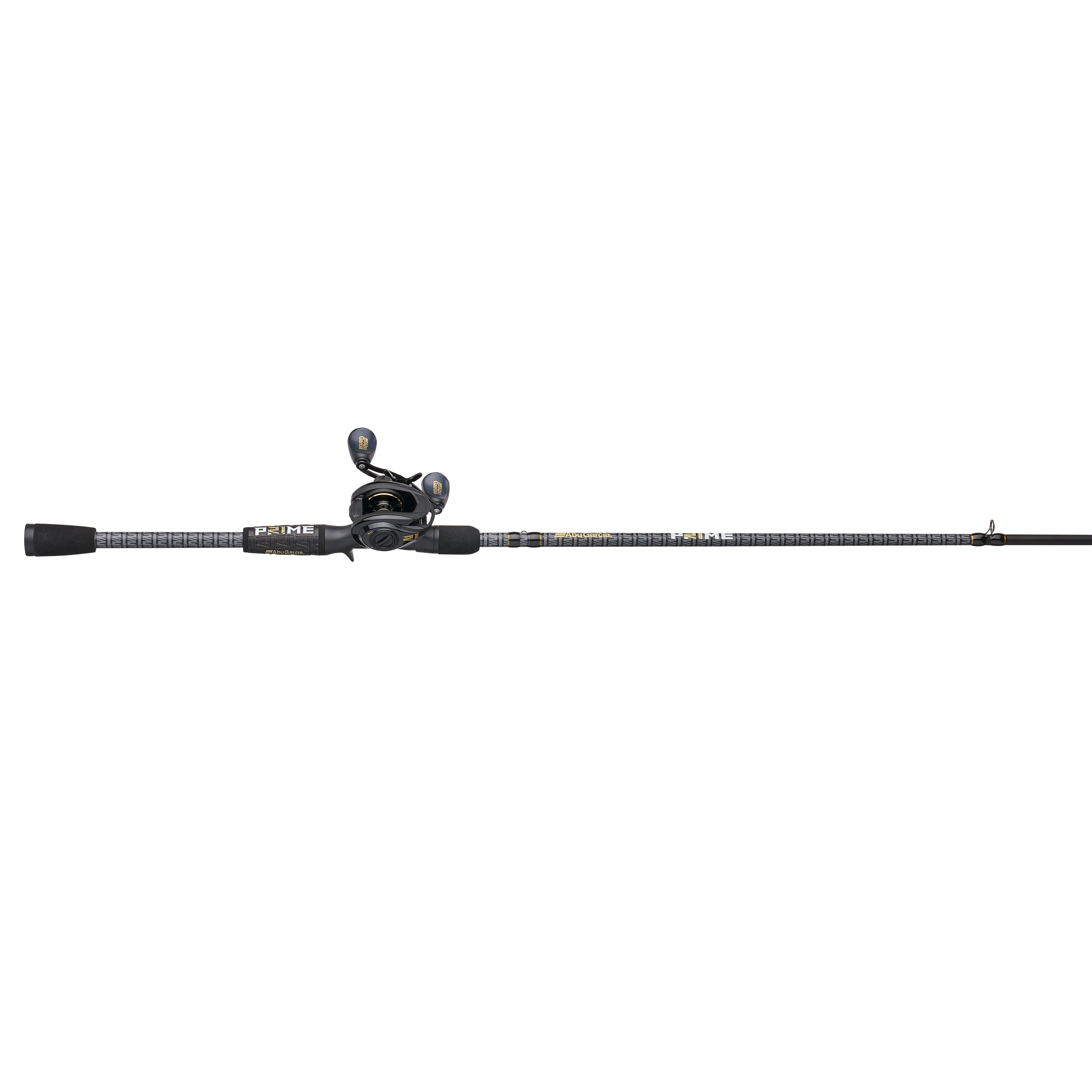 Abu Garcia Prime Baitcast Combo, 7' Medium Heavy, Black, Left-Handed