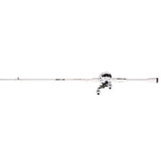 Abu Garcia Prime Baitcast Combo, 7 Medium Heavy, White, Left-Handed