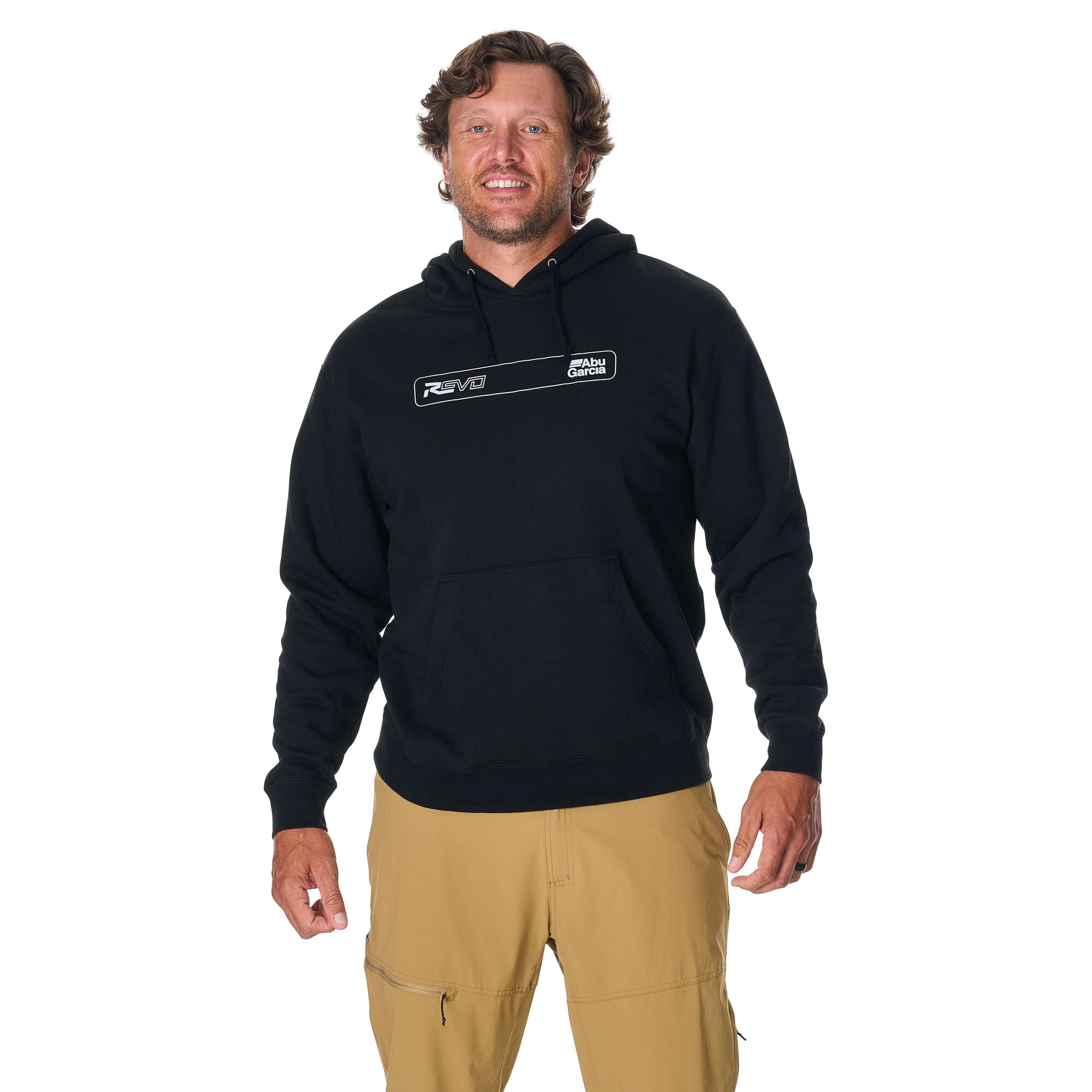 Abu Garcia Revo® Fleece Logo Pullover Hoodie, Black, Size L