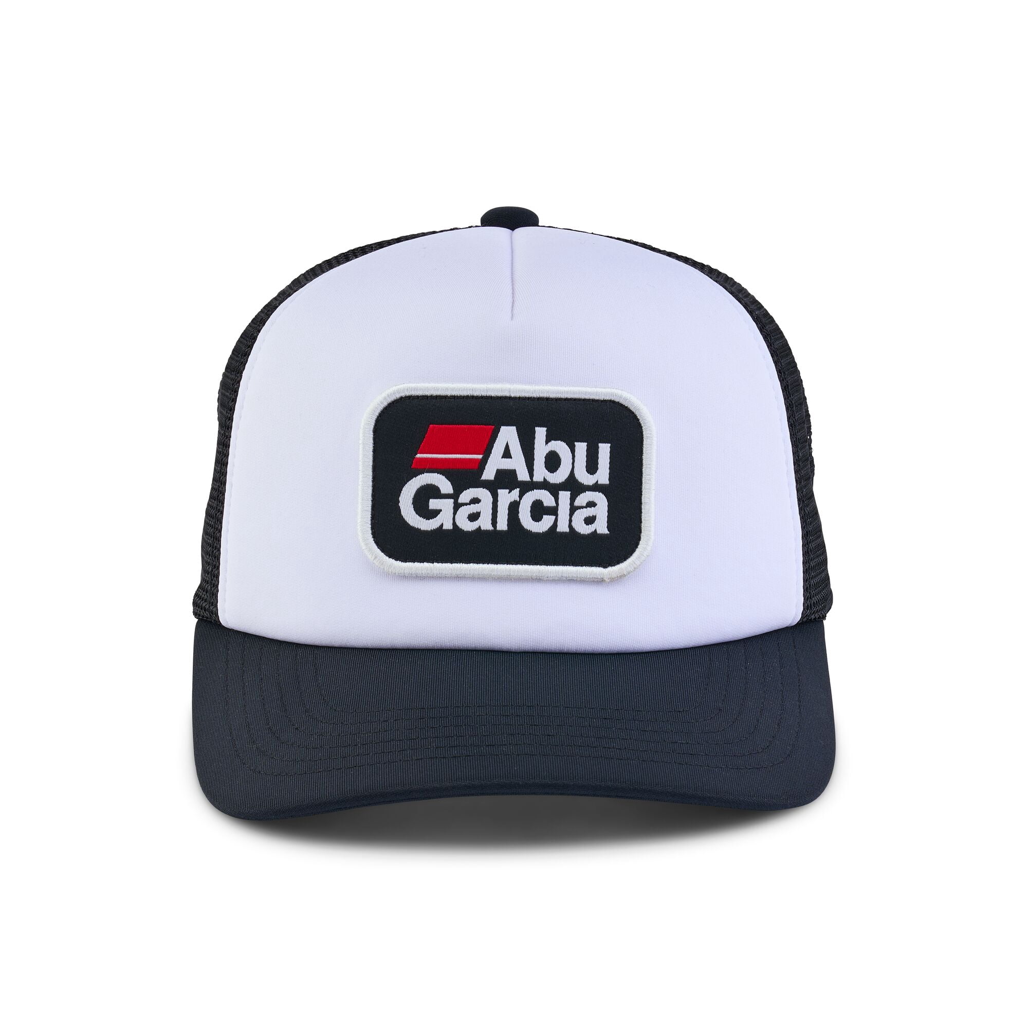 Abu Garcia Stacked Logo Foam Trucker Hat, White