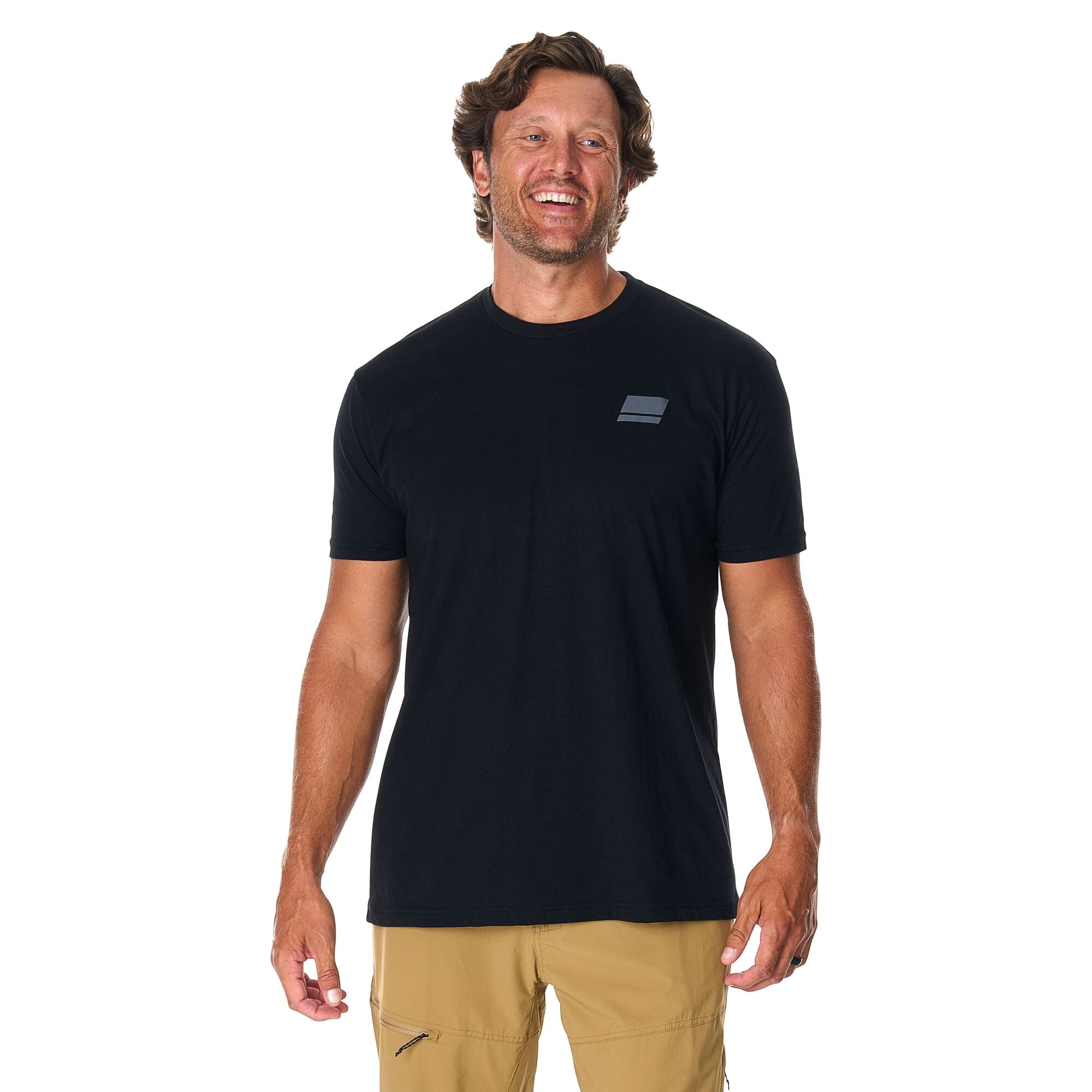 Abu Garcia Stacked Logo Tee, Black, Size M