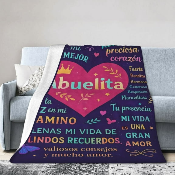 Abuela Gifts, Regalos para Abuela, Grandma Gifts in Spanish, Abuelita Gift, Gift for Abuela Blanket 50x40
