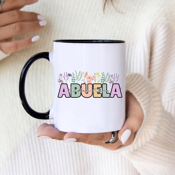 Abuela Mug Custom Name Gift for Grandma Rega1lo Para Abuela Mothers Day Gift B1aby AnnounceM1ent Pregnancy Reveal Grandma Cup New Grandma