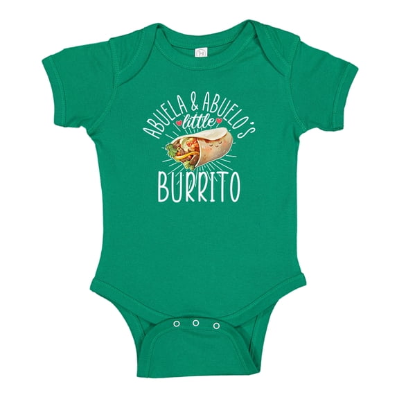 Abuela and Abuelo's Little Burrito Baby Bodysuit One Piece 18 mo Kelly Green