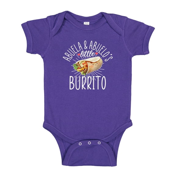 Abuela and Abuelo's Little Burrito Baby Bodysuit One Piece 18 mo Purple