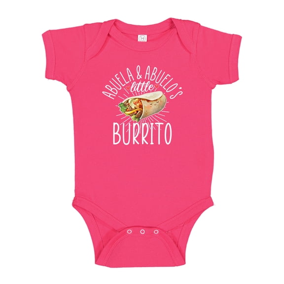Abuela and Abuelo's Little Burrito Baby Bodysuit One Piece 24 mo Cyber Pink