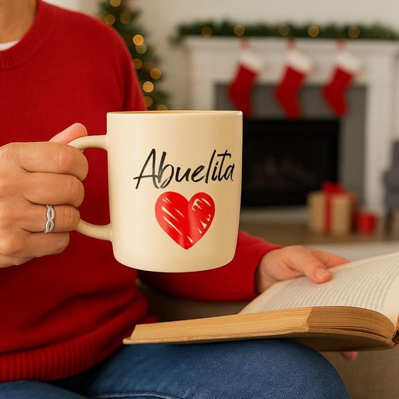 Abuelita Coffee Mug in Spanish, Latino Best Grandma in The World Gifts, La Mejor Abuela, Regalo Dia de las Madres, Mothers Day, Navidad, Birthday and Christmas Taza Abuelos, V2 13 Oz