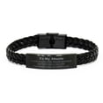 thumbnail image 1 of Abuelo Braided Leather Bracelet, To My Abuelo I love you, Inspirational Gift for Birthday, Christmas, and Graduation, Unique Abuelo Jewelry, 1 of 1