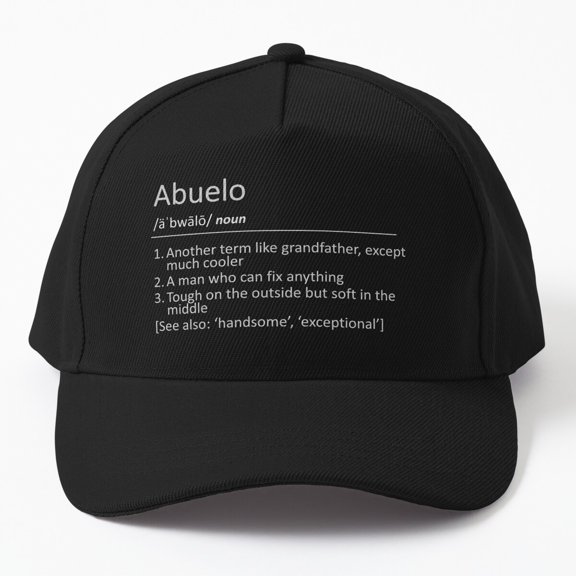 Abuelo Definition Baseball Cap, Grandfather Family Meaning Quote Design, Classic Hat