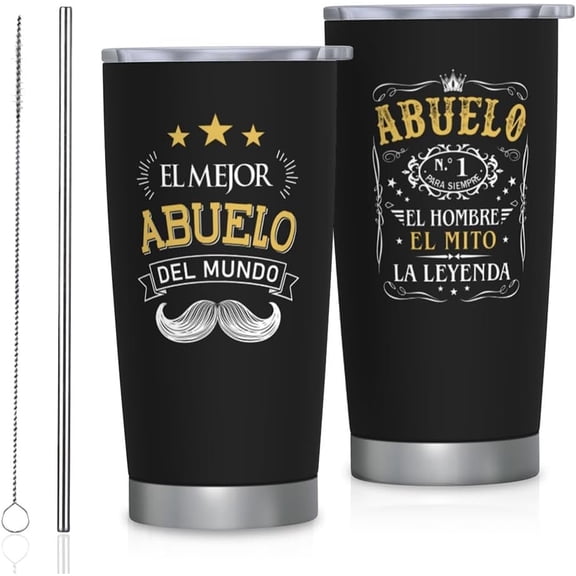 Abuelo Gifts Tumbler 20oz, Regalos para Abuelo, El Mejor Abuelo Del Mundo Mug, Regalos para Abuelo Dia Del Padre, Grandpa Gifts in Spanish for Birthday Fathers Day