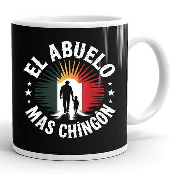 Abuelo Mexico Spanish Grandpa Grandfather Papa Granddad Gift Ceramic Mug 11oz (White;11oz)