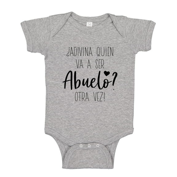 Abuelo Otra Vez Baby Bodysuit One Piece NB Athletic Heather