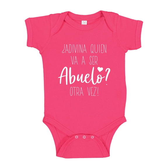 Abuelo Otra Vez Baby Bodysuit One Piece NB Cyber Pink
