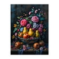 thumbnail image 1 of Abundant Harvest: A Still Life of Fruits and Flowers - Painting Floral Fruit Kitchen Decor Botanical Flowers Unframed Wall Art Print 12 x 16 inches, 1 of 4