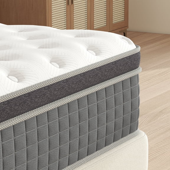 Abunitt 10 inch Full Mattress, Gel Memory Foam Pocket Innerspring Hybrid Mattress In a Box Medium Firm, Adult