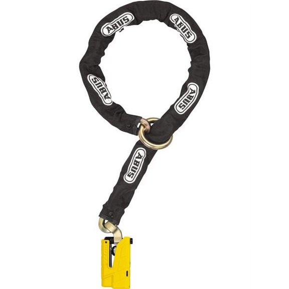 ABUS Granit Detecto XPlus 8077 Yellow Lock w/2KS120 Loop Chain (99725)