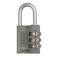 thumbnail image 1 of Abus Combination Padlock, Side, Black/Silver 145/30 Black, 1 of 4