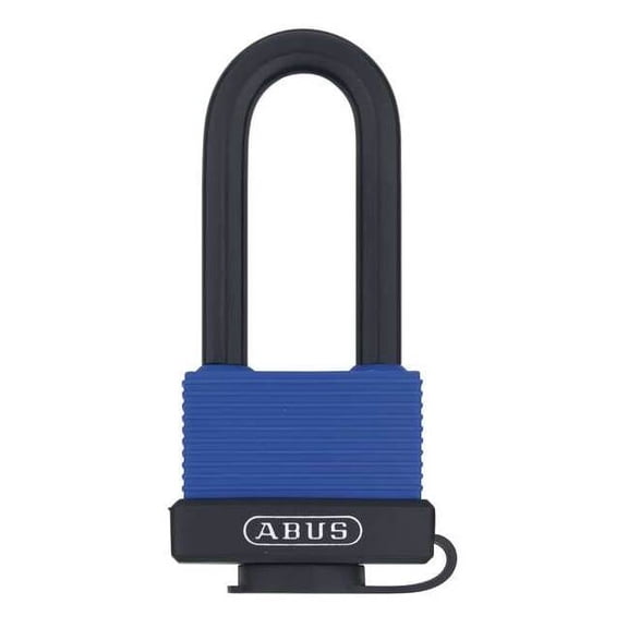 Abus Keyed Padlock, 13/16 in,Rectangle,Blue 70IBHB/45 KA