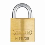 Abus Keyed Padlock, 15/32 in,Rectangle,Gold 55/25 KA