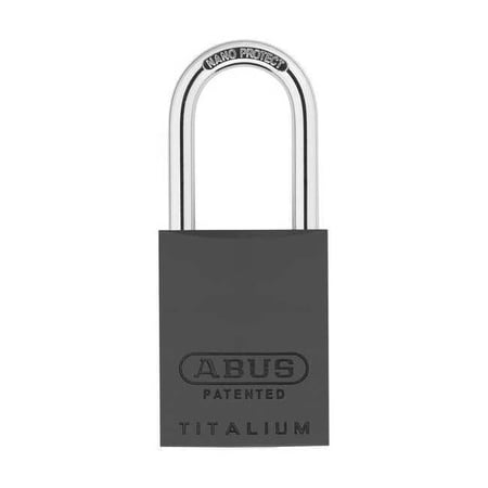 Padlock, Keyed Alike, Long Shackle, Rectangular Aluminum Body, Steel Shackle, 1 in W