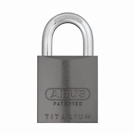 Padlock, Coreless, Long Shackle, Rectangular Aluminum Body, Steel Shackle, 1 in W