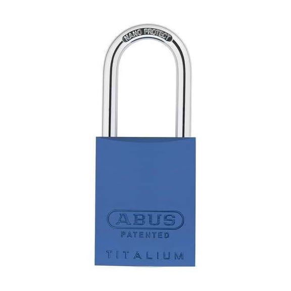 Abus Keyed Padlock, 29/32 in,Rectangle,Blue 83AL/40 (300) KA Blue