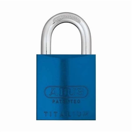 Padlock, Coreless, Long Shackle, Rectangular Aluminum Body, Steel Shackle, 1 in W
