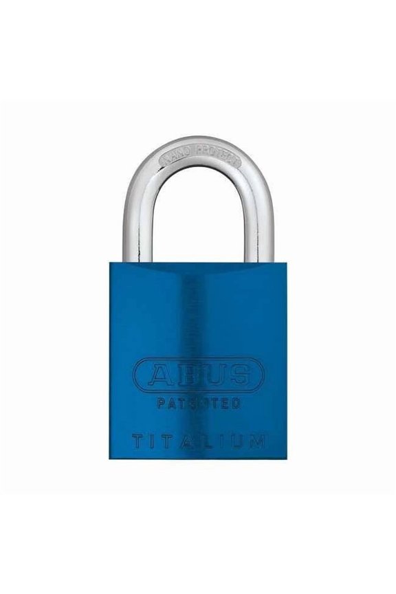 Padlock, Coreless, Long Shackle, Rectangular Aluminum Body, Steel Shackle, 1 in W